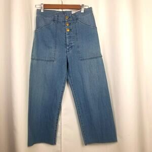 Wide Leg Women Blue Jeans - Size 27